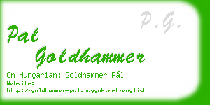 pal goldhammer business card